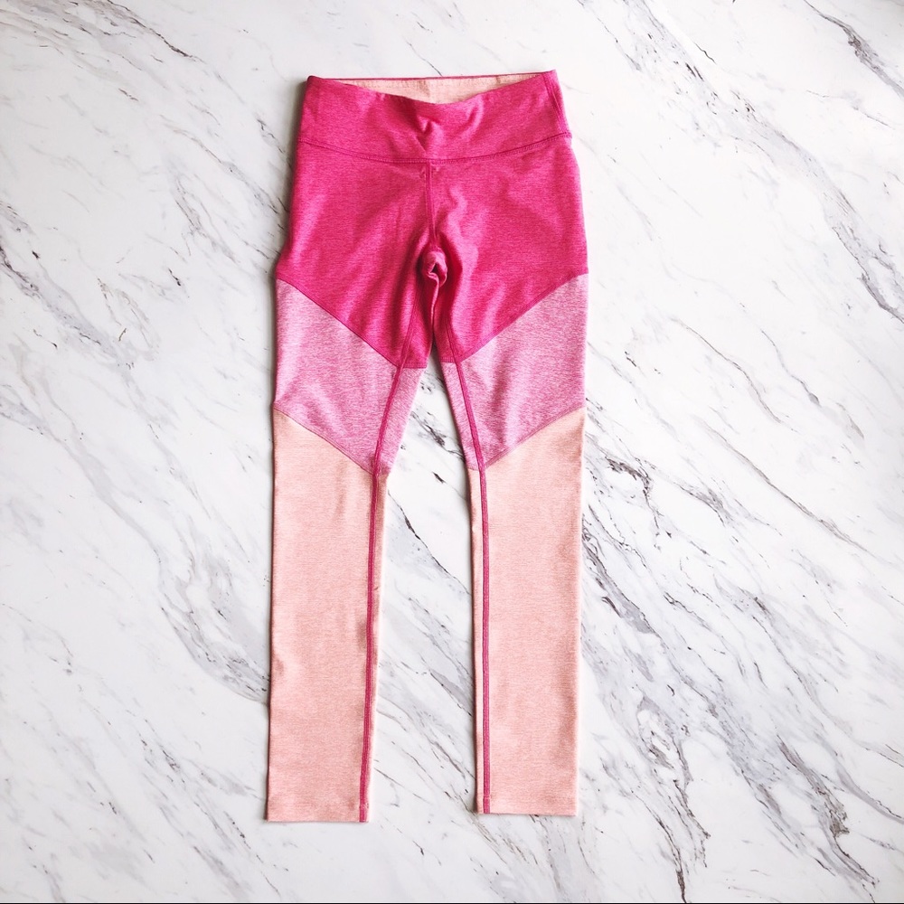 Outdoor Voices 7/8 Spring Pink Tricolor Leggings - Picture 3 of 8